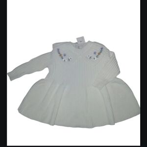 White Dress with Floral Embroidery